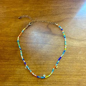 Multi color beaded necklace